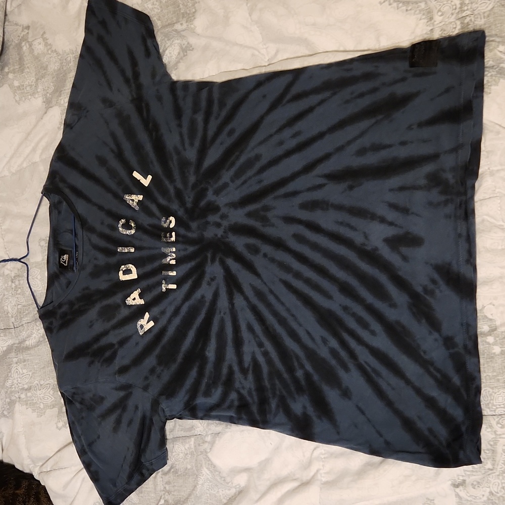 Quicksilver Radical Times Tie Dye T Shirt Blue And Black